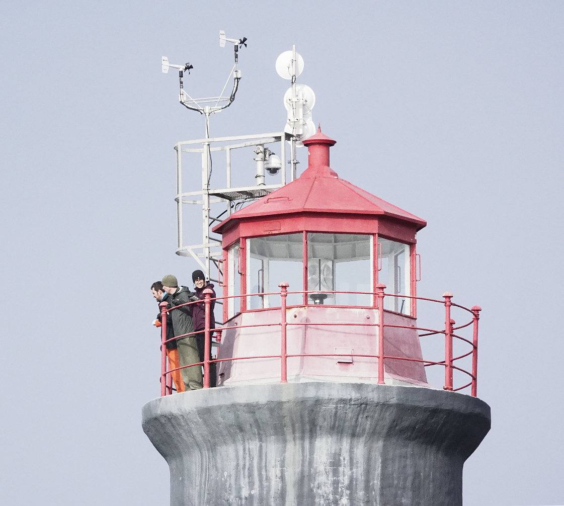 10 Race Rocks ecoguardians on lighthouse.JPG