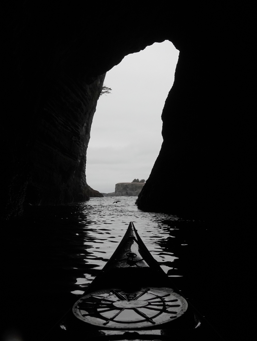 21 Kayaking through cave at Cape Flattery.JPG